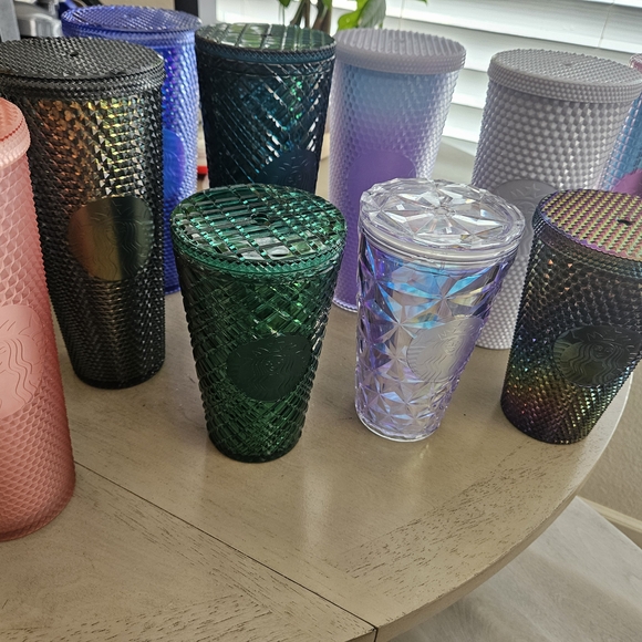 Starbucks Textured Tumblers in Black, Green, and Pink - Picture 1 of 7